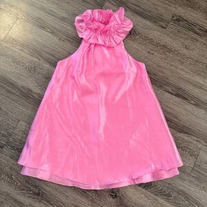 Lena Ruffle Neck Mini Dress